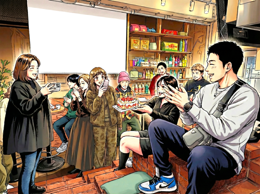 吉祥寺 Outside American Food Inc. February Birthday Party♪