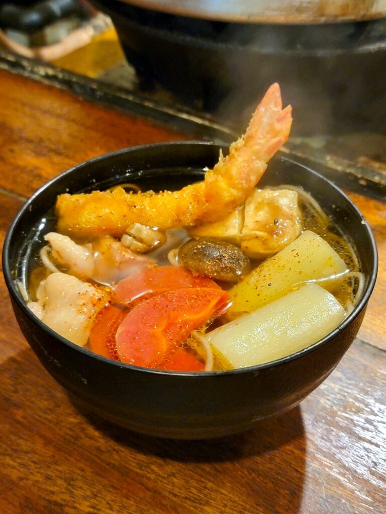 【たちんぽやまちゃん 吉祥寺本店】 「年越し蕎麦 海老天トッピング」